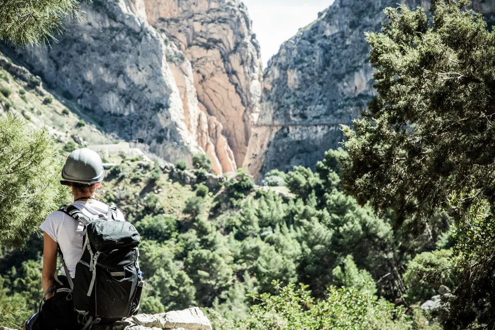 La pasarela del Caminito del Rey sobre el desfiladero de El Chorro