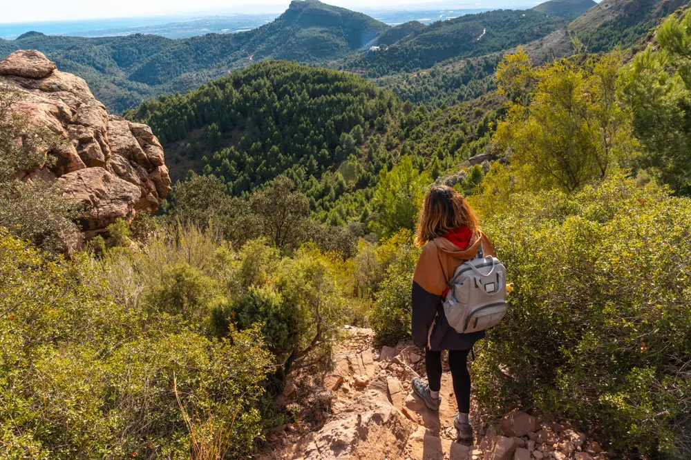 Senderistas en un sendero de montaña